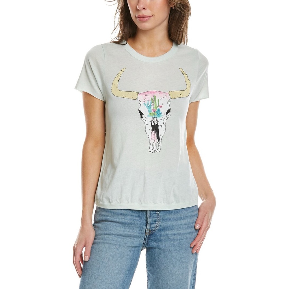 NWT Chaser Cactus Skull Wester Twist Back Graphic Tee — S